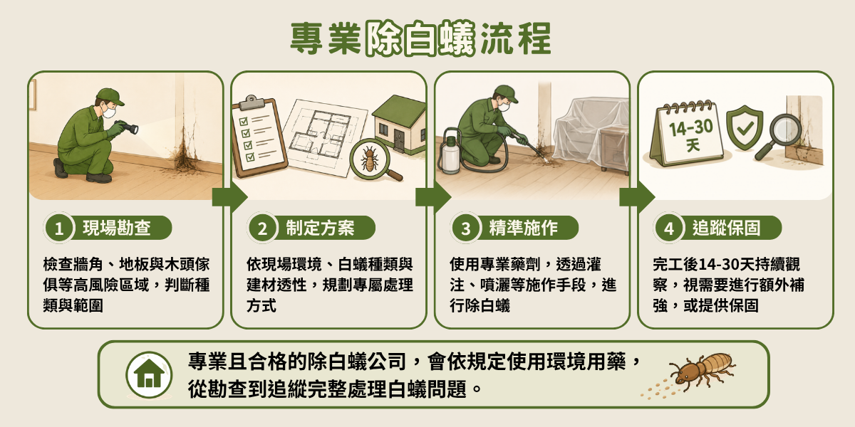 大地除蟲專業人員白蟻防治現場施作