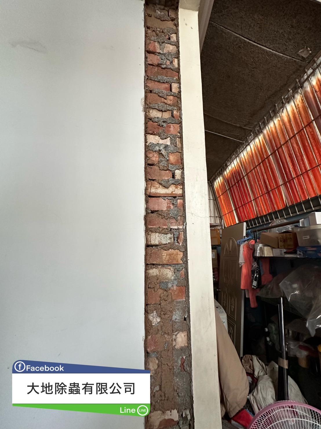 門框拆除但還是要施藥防治白蟻